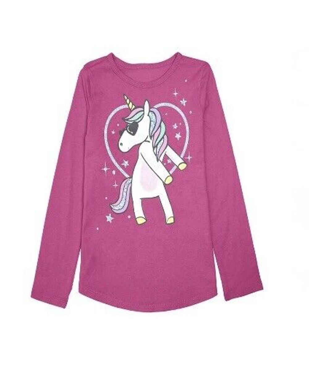 Jumping Beans Sparkle Unicorn Floss Dancing Stars Long Sleeve Tee Top Size 8